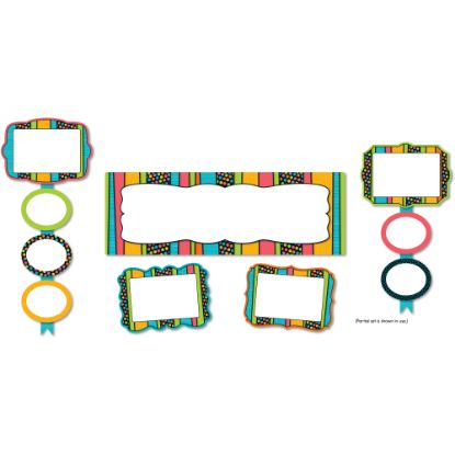 Picture of Carson-Dellosa Stylin Stripes Job Assignment Bulletin Board Set, Multicolor, Grades Pre-K-5