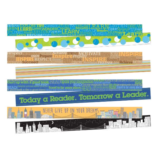 Picture of Barker Creek Double-Sided Borders, 3in x 35in, Inspirational, 12 Strips Per Pack, Set Of 4 Packs