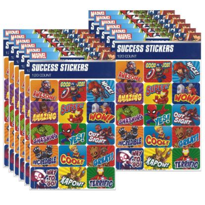 Picture of Eureka Success Stickers, Marvel Super Hero Adventure, 120 Stickers Per Pack, Set Of 12 Packs