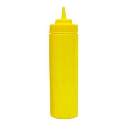 Picture of Winco Wide-Mouth Squeeze Bottles, 24 Oz, Yellow, Set Of 6 Bottles