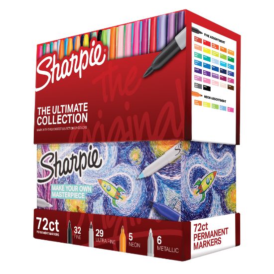 Picture of Sharpie 72-Piece Ultimate Pack, Fine/Ultra Fine Point, Assorted Colors