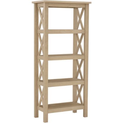 Picture of Linon Dallin 55inH 4-Shelf Home Office Bookcase, Driftwood