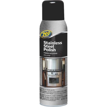 Picture of Zep Stainless Steel Polish - 14 fl oz (0.4 quart) - 12 / Carton - Rust Resistant, Corrosion Resistant, Fade Resistant - Chrome, Black