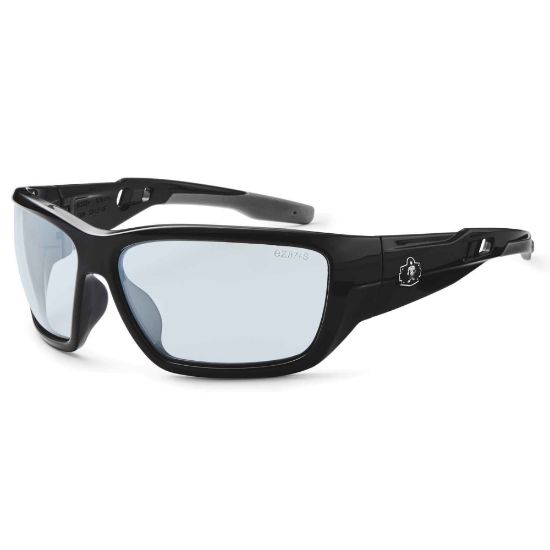 Picture of Ergodyne Skullerz Safety Glasses, Baldr, Anti-Fog, Black Frame, Indoor/Outdoor Lens