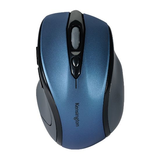 Picture of Kensington Pro Fit Mid-Size - Mouse - right-handed - optical - wireless - 2.4 GHz - USB wireless receiver - sapphire blue