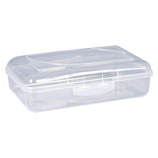 Picture of Cra-Z-Art Plastic School Box, 2-3/16inH x 5-3/16inW x 8inD, Clear