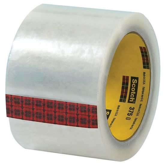 Picture of 3M 375 Carton Sealing Tape, 3in x 55 Yd., Clear, Case Of 24