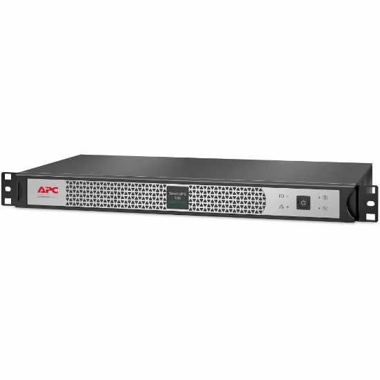 Picture of APC by Schneider Electric Smart-UPS 500VA Rack-mountable UPS - 1U Rack-mountable - AVR - 3 Hour Recharge - 2.70 Minute Stand-by - 120 V Input - 120 V AC Output - Sine Wave - Serial Port - 4 x NEMA 5-15R - 4 x Battery/Surge Outlet