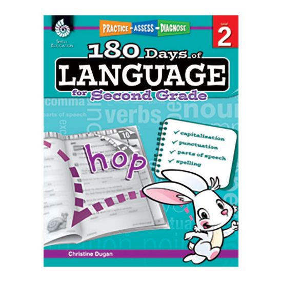 Picture of Shell Education 180 Days Of Language Workbook, Grade 2