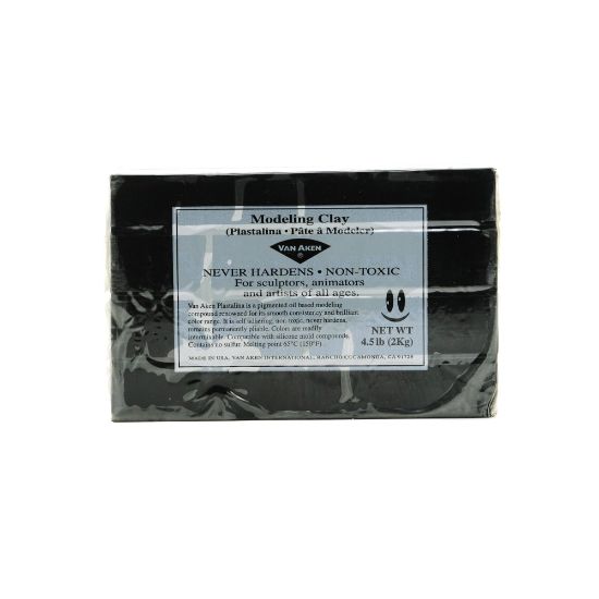 Picture of Van Aken Plastalina Modeling Clay, 4 1/2 Lb, Black