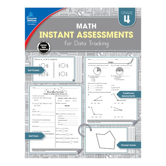 Picture of Carson-Dellosa Instant Assessments For Data Tracking Math Resource Book, Grade 4