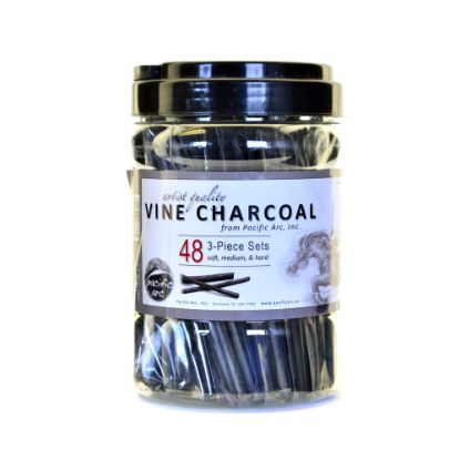 Picture of Pacific Arc Vine Charcoal 3-Piece Sets, Pack Of 48 Sets