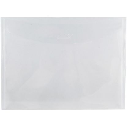 Picture of JAM Paper Plastic Envelopes, Letter-Size, 8 7/8in x 12in, Clear, Pack Of 12