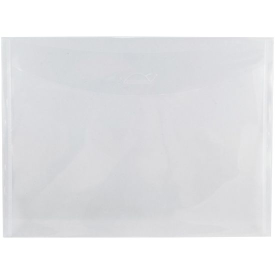 Picture of JAM Paper Plastic Envelopes, Letter-Size, 8 7/8in x 12in, Clear, Pack Of 12