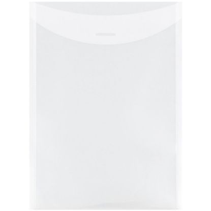 Picture of JAM Paper Plastic Envelopes, Letter-Size, 9 7/8in x 11 3/4in, Clear, Pack Of 12