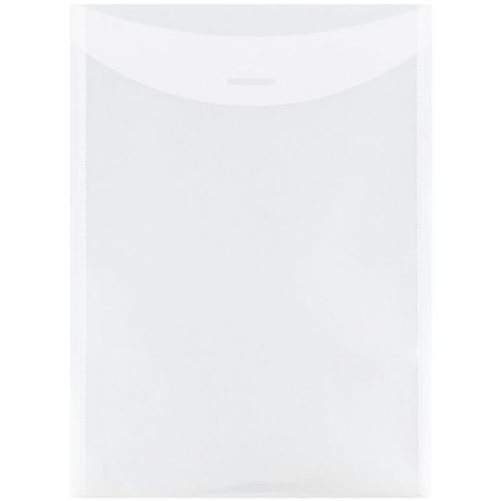 Picture of JAM Paper Plastic Envelopes, Letter-Size, 9 7/8in x 11 3/4in, Clear, Pack Of 12