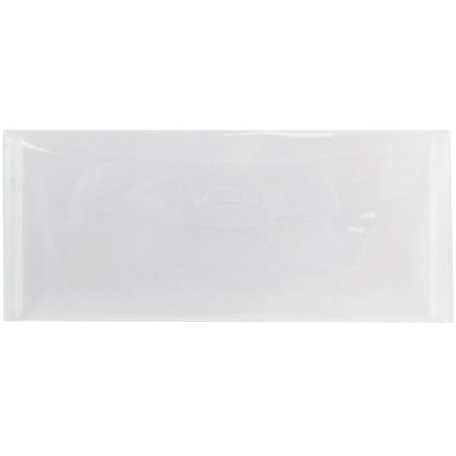 Picture of JAM Paper #10 Plastic Business Envelopes, Tuck Flap Closure, Clear, Pack Of 12