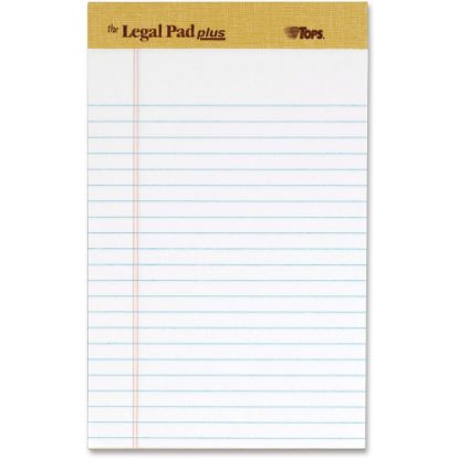 Picture of TOPS Binding Letr - Trim Perf. Writing Pads - Jr.Legal - 50 Sheets - 16 lb Basis Weight - 8in x 5in - 2.50in x 8in5in - White Paper - Perforated, Acid-free - 12 / Dozen