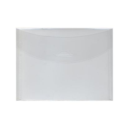 Picture of JAM Paper Plastic Envelopes, 5 1/2in x 7 3/8in, Clear, Pack Of 12