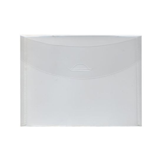 Picture of JAM Paper Plastic Envelopes, 5 1/2in x 7 3/8in, Clear, Pack Of 12