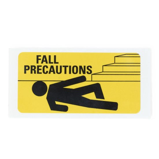 Picture of Medline Fall Precaution Labels, 3in x 1 1/2in, Yellow, Pack Of 500