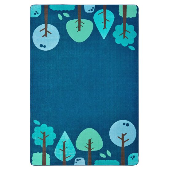 Picture of Carpets for Kids KIDSoft Tranquil Trees Decorative Rug, 8" x 12ft, Blue