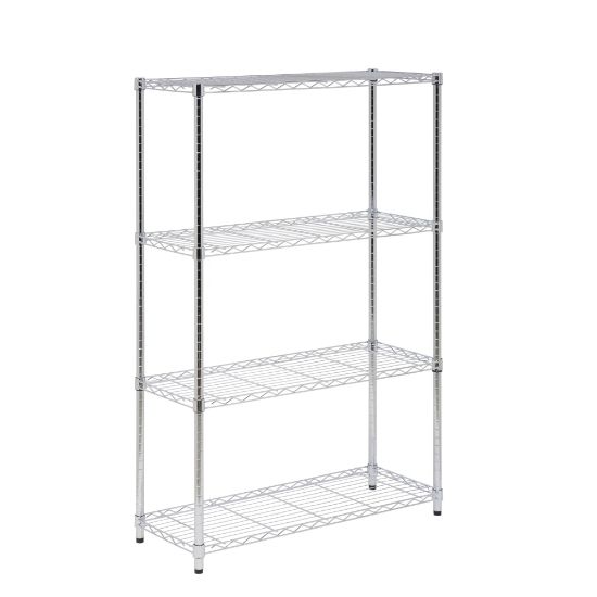 Picture of Honey-Can-Do Urban Steel Adjustable Shelving Unit, 4-Tiers, Chrome