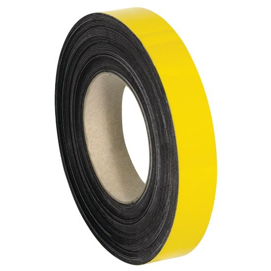 Picture of Partners Brand Magnetic Warehouse Label Roll, LH139, 1in x 100ft, Yellow