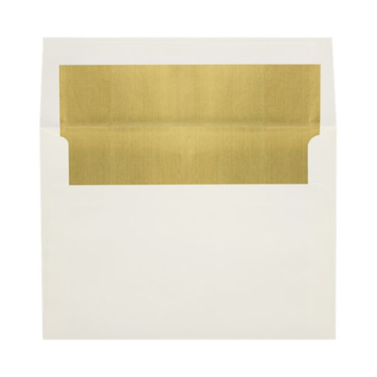 Picture of LUX Foil-Lined Invitation Envelopes A4, Peel & Press Closure, Natural/Gold, Pack Of 50