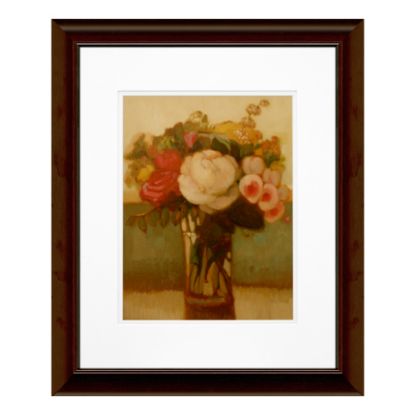 Picture of Timeless Frames Floral Katrina Brown Wall Artwork, 20in x 16in, Red And White Flowers I