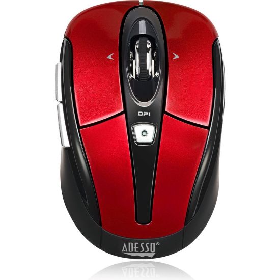 Picture of Adesso iMouse S60R Wireless RF Programmable Nano Optical Mouse, Red