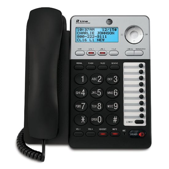 Picture of AT&T ML17929 2-Line Corded Phone with Caller ID/Call Waiting, Black