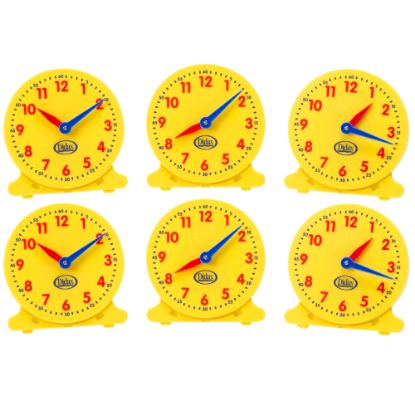 Picture of Didax 5in Student Clocks, Multicolor, Grades 1-2, Set Of 6 Clocks