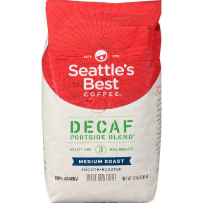 Picture of Seattles Best Coffee Ground Coffee, Level 3, Decaffeinated, Medium Roast, Portside Blend, 12 Oz Per Bag