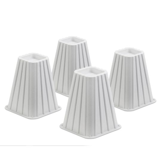 Picture of Honey-Can-Do Bed Risers, 7 1/4in, White, Set Of 4