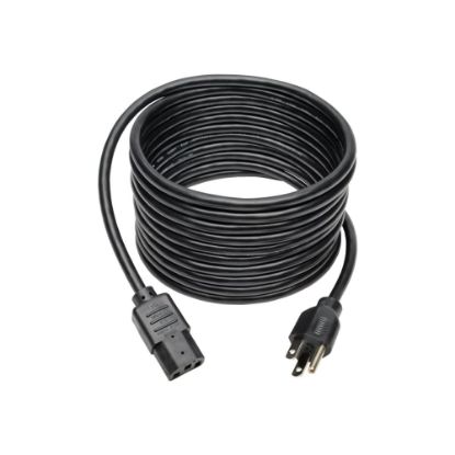 Picture of Eaton Tripp Lite Series Desktop Computer AC Power Cable, NEMA 5-15P to C13 - 10A, 125V, 18 AWG, 15 ft. (4.57 m), Black - Power cable - power IEC 60320 C13 to NEMA 5-15 (M) - AC 110 V - 15 ft - black