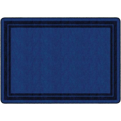 Picture of Flagship Carpets Double-Border Rectangular Rug, 72in x 100in, Dark Blue