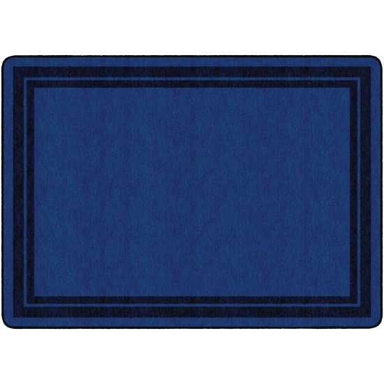 Picture of Flagship Carpets Double-Border Rectangular Rug, 72in x 100in, Dark Blue