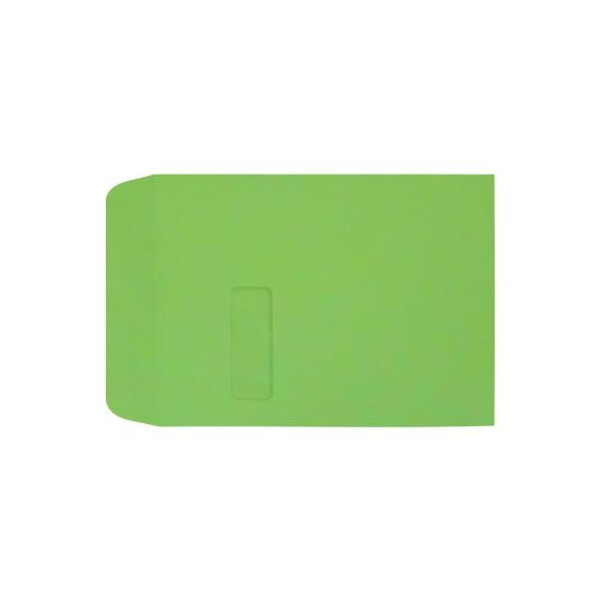 Picture of LUX #9 1/2 Open-End Window Envelopes, Top Left Window, Self-Adhesive, Limelight, Pack Of 50