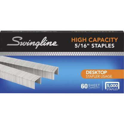 Picture of Swingline High-capacity Staples - High Capacity - 5/16in Leg - Holds 60 Sheet(s) - for Paper - Silver5000 Each