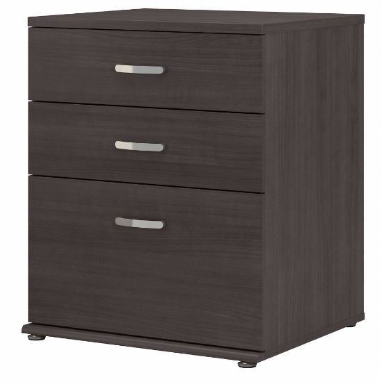 Picture of Bush Business Furniture Universal Floor Storage Cabinet With Drawers, Storm Gray, Standard Delivery