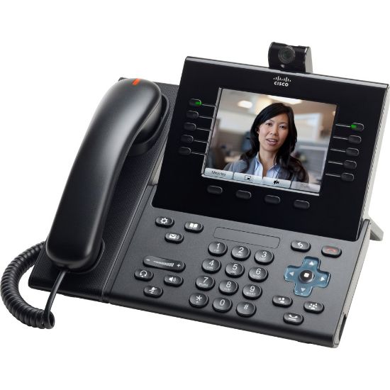 Picture of Cisco Unified 9951 IP Phone - Desktop - Charcoal - 1 x Total Line - VoIP - 5in LCD - 2 x Network (RJ-45) - PoE Ports