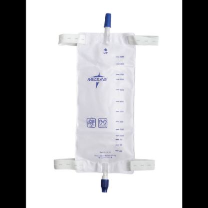 Picture of Medline Leg Bags With Straps, Large, 32 Oz, Pack Of 48 Bags