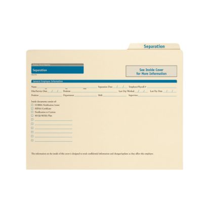 Picture of ComplyRight Performance Review Folders, 11-3/4in x 9-1/2in, Pack Of 25