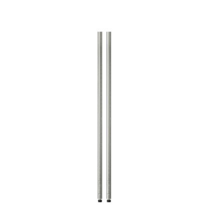 Picture of Honey-Can-Do Steel Shelving Support Poles, 54in x 1in, Chrome, Pack Of 2