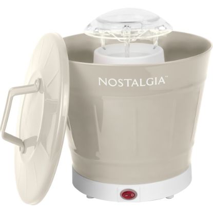 Picture of Nostalgia Hot Air Popcorn Maker And Bucket, 10-1/8inH x 9-15/16inW x 9-15/16inD, Khaki