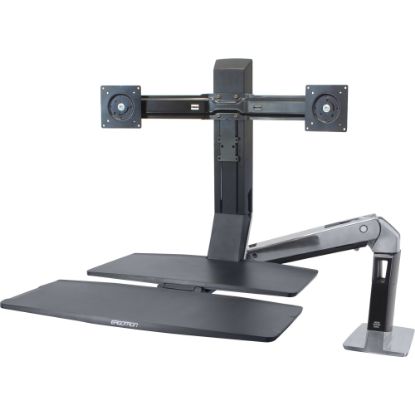 Picture of Ergotron WorkFit Mounting Arm For Flat-Panel Displays, Polished Black