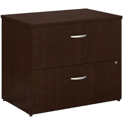 Picture of Bush Business Furniture Components 35-2/3inW x 23-3/10inD Lateral 2-Drawer File Cabinet, Mocha Cherry/Mocha Cherry, Standard Delivery