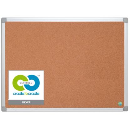 Picture of MasterVision Earth Cork Board, 24in x 36in, 80% Recycled, Aluminum Frame With Silver Finish