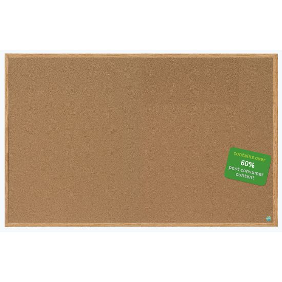 Picture of MasterVision Earth Cork Board, 48in x 72in, 60% Recycled, Wood Frame